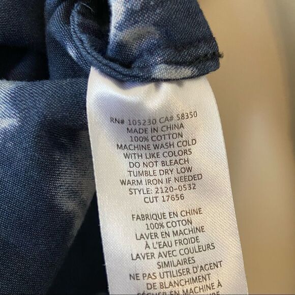 Current Elliott-Acid Washed Dark Wash Denim Button Down (Size:3) - Picture 8 of 10